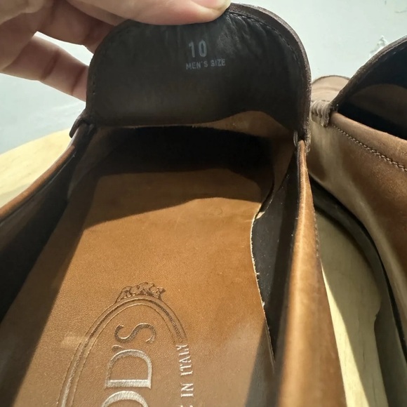 Tods Brown Penny Loafer Leather Men’s Size 10 - Picture 6 of 10